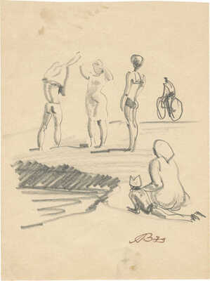 Любимов Валентин Васильевич. Лот из трех набросков 1979 г.: 